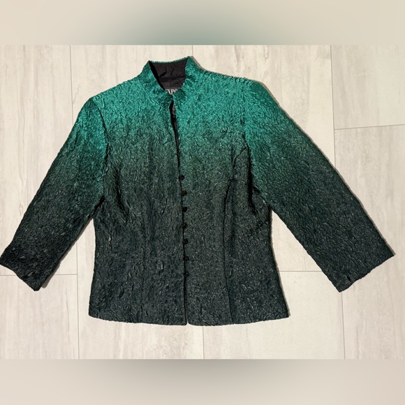 Expo New York elegant Green Textured Women's Blazer size 6 NWT - Picture 6 of 10